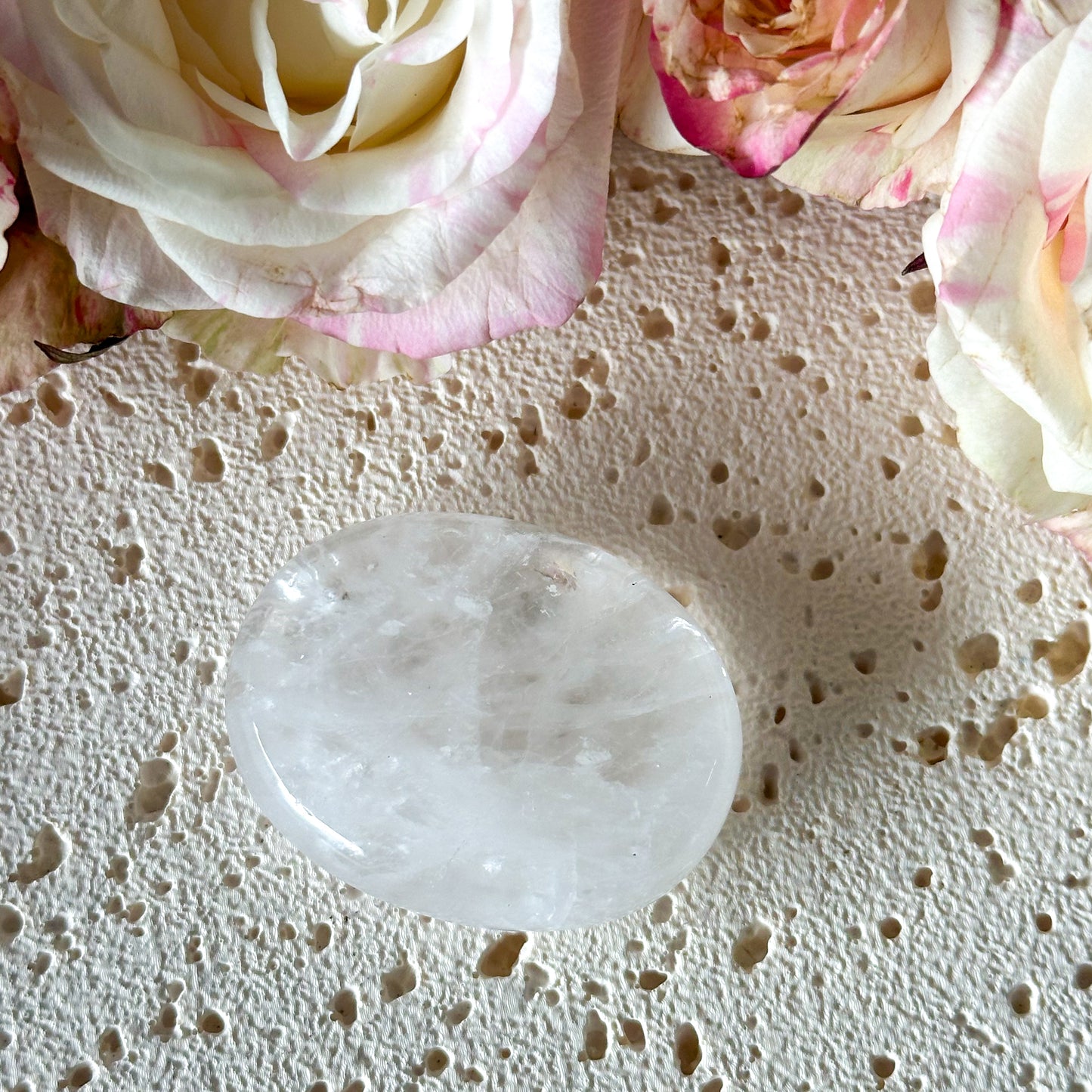 Clear Quartz Worry Stone #976