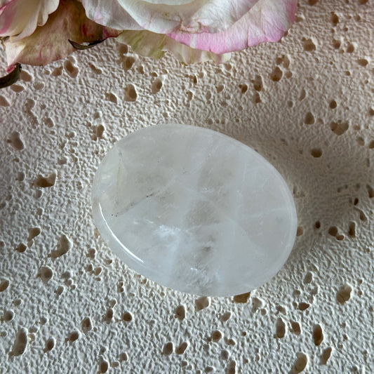 Clear Quartz Worry Stone #977