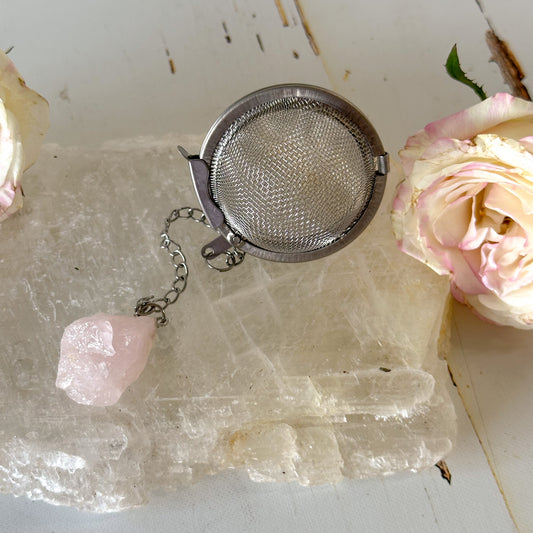 Rose Quartz Crystal Tea Strainer #928