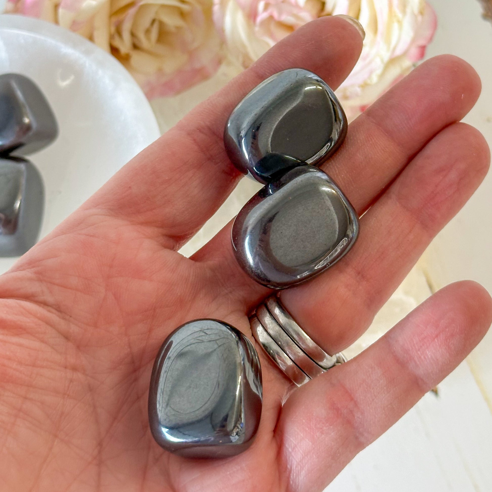 Hematite Tumble Stone-Happily Zen