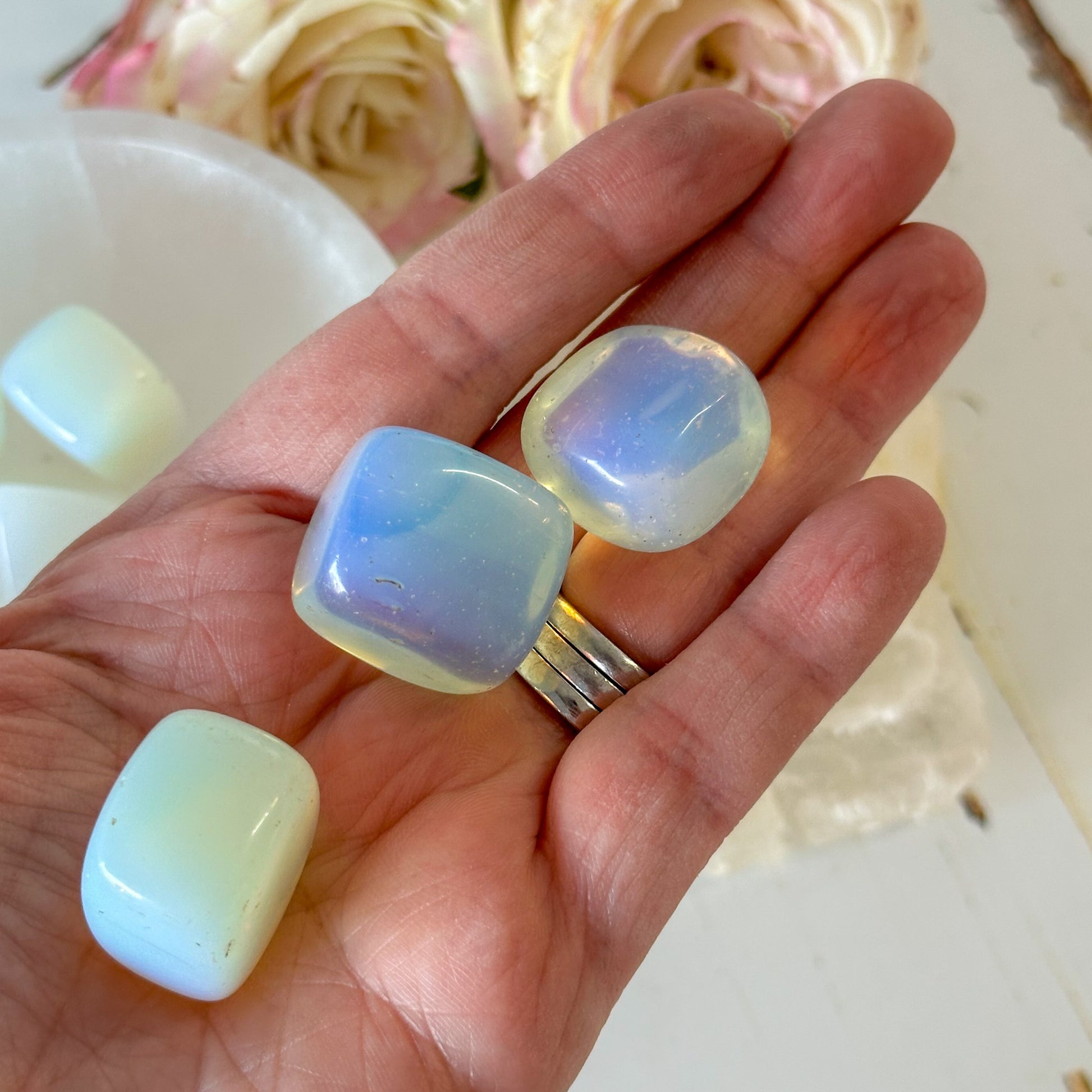 Opalite Tumble Stone-Happily Zen