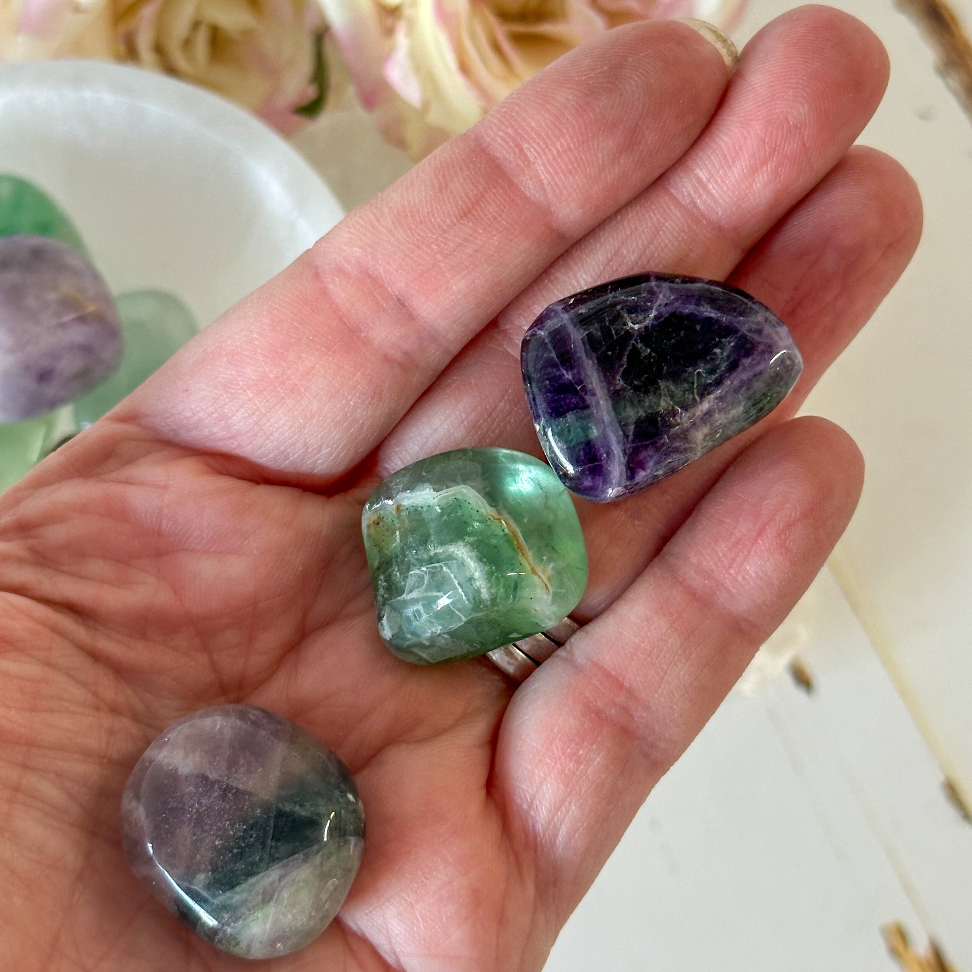 Fluorite Tumble Stone-Happily Zen