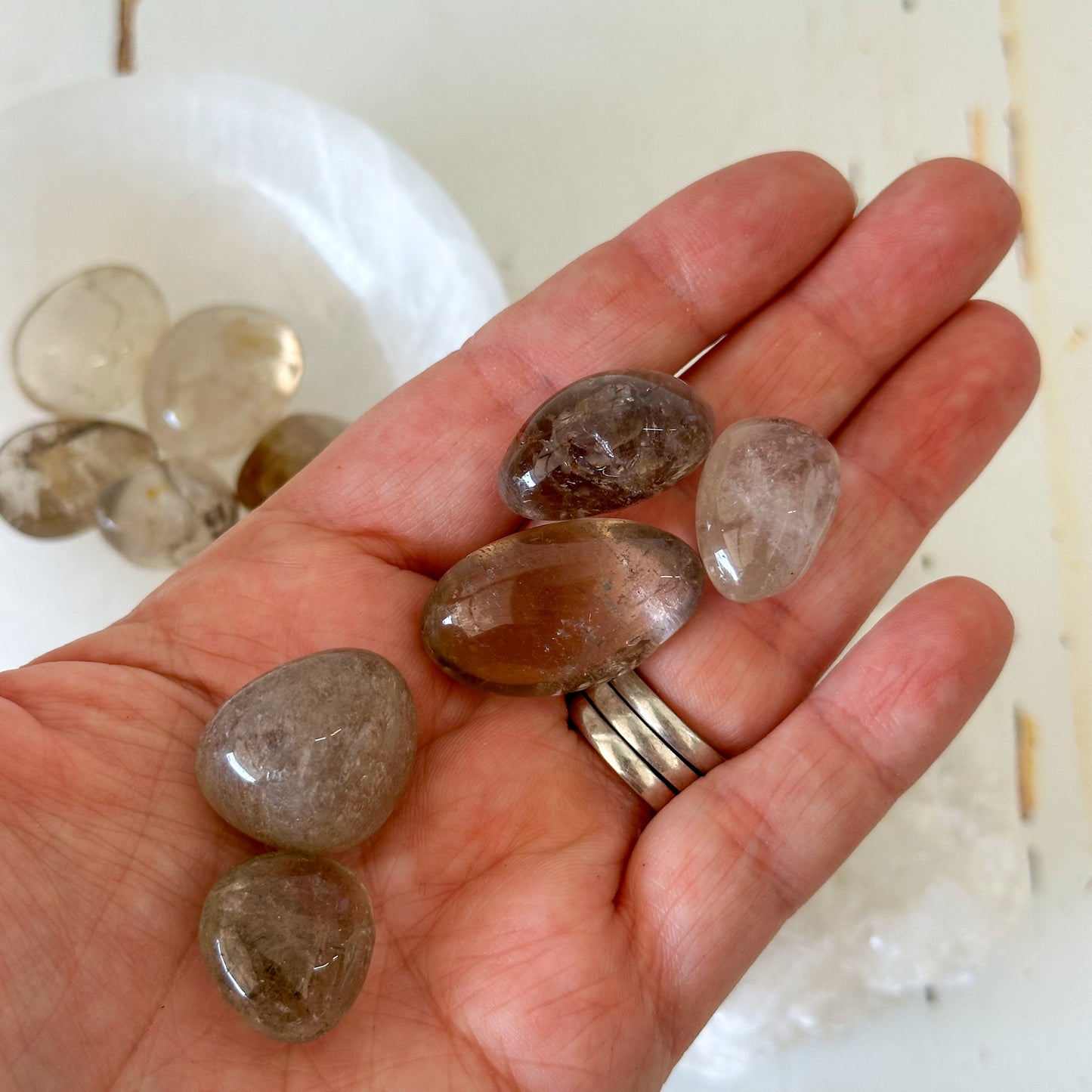 Smokey Quartz Tumble Stone-Happily Zen