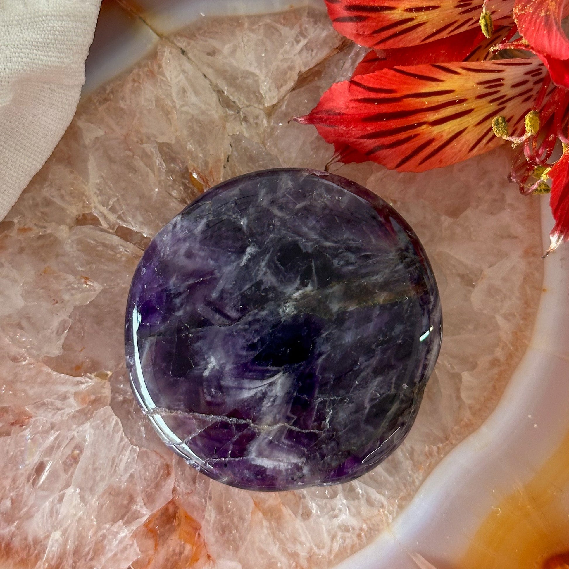 Amethyst Palm Stone #890-Happily Zen