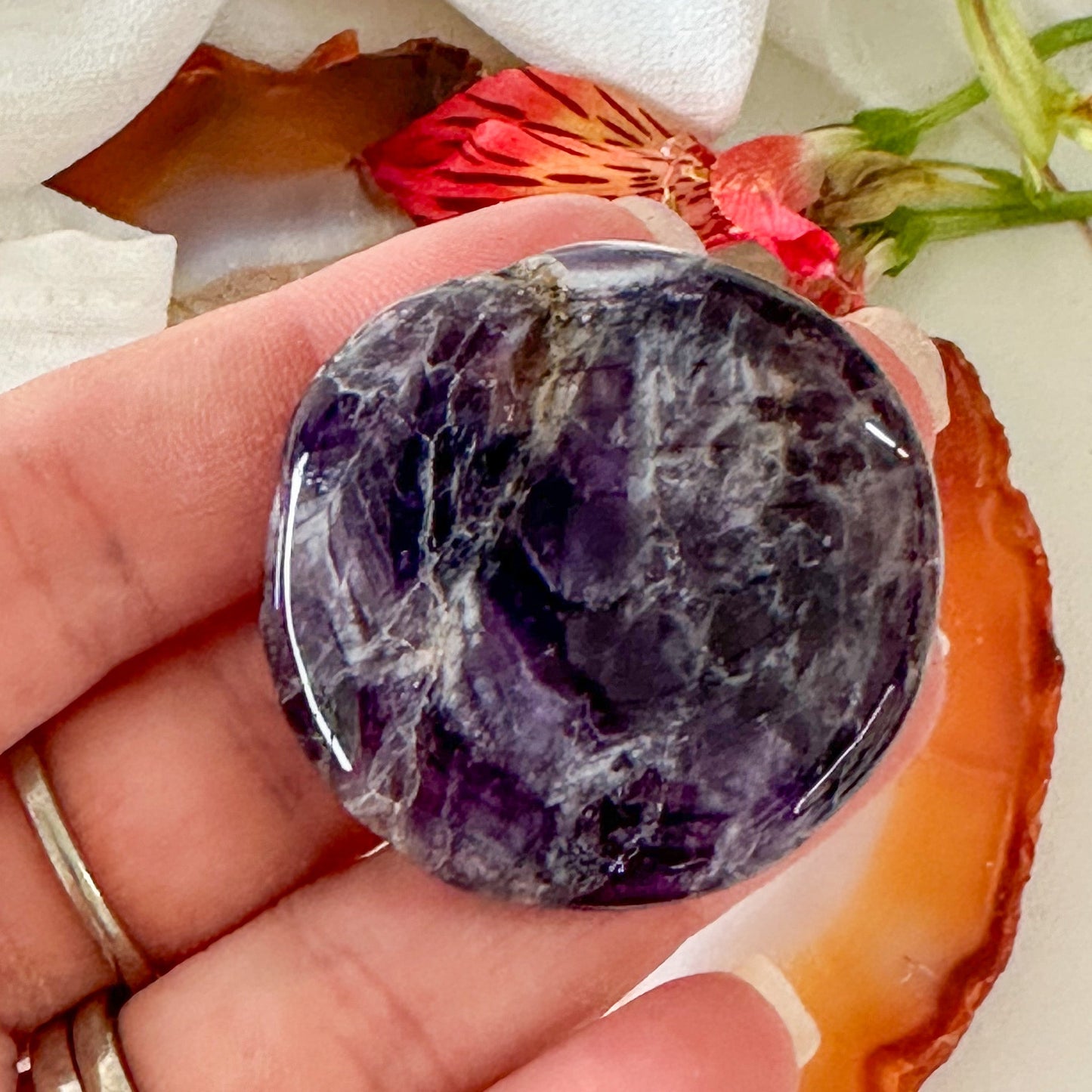 Amethyst Palm Stone #890-Happily Zen