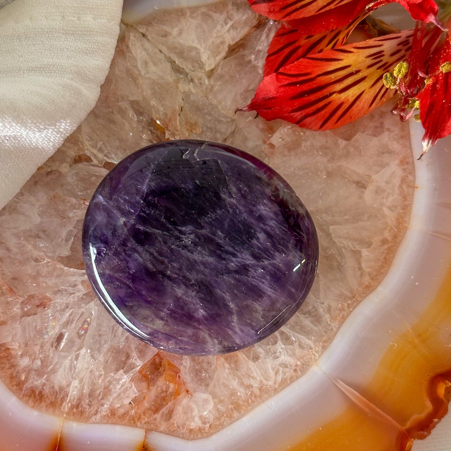 Amethyst Palm Stone #891-Happily Zen