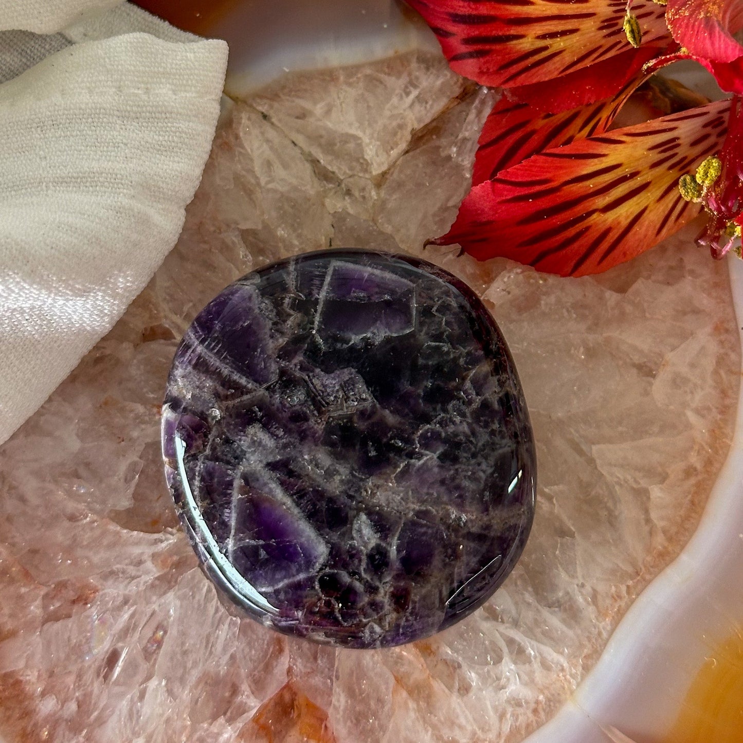 Amethyst Palm Stone #892-Happily Zen