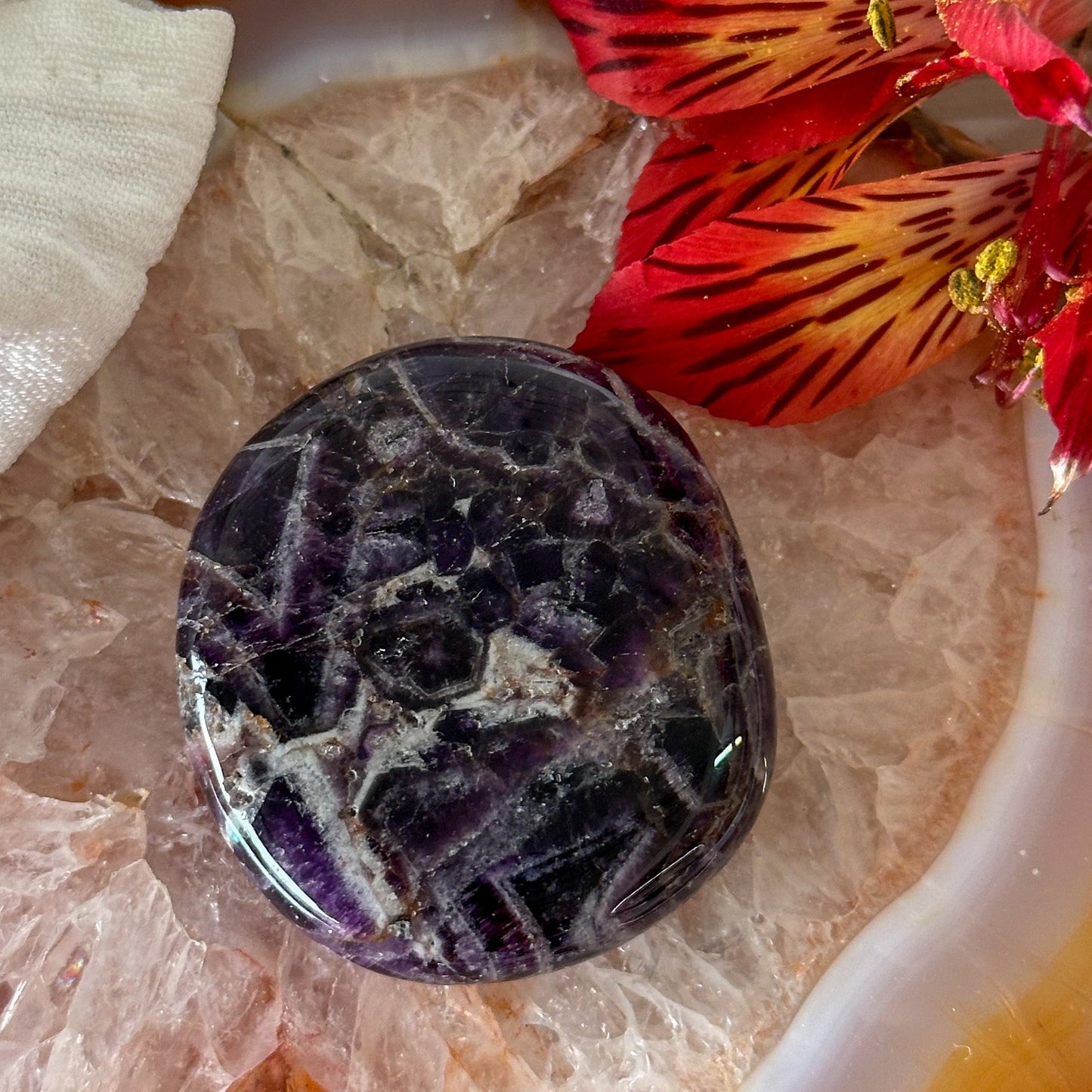 Amethyst Palm Stone #892-Happily Zen