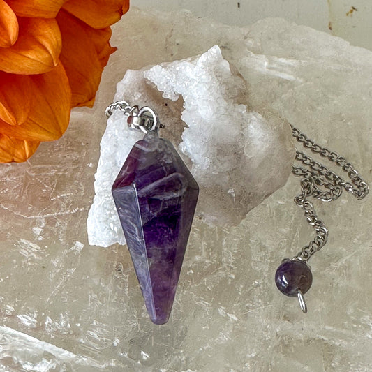 Amethyst Pendulum #706-Happily Zen