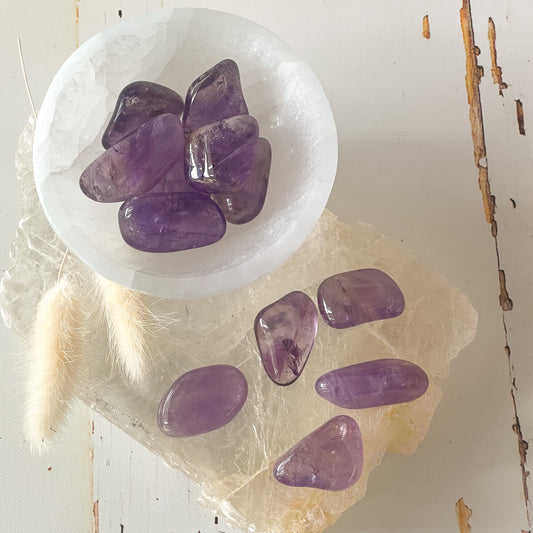 Amethyst Tumble Stone-Happily Zen