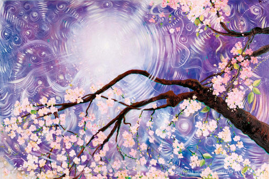 Blossoms and Eternal Light Print by Toni Carmine Salerno-Happily Zen