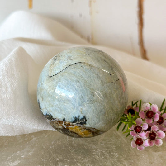 Blue Daud Jasper Sphere #687-Happily Zen