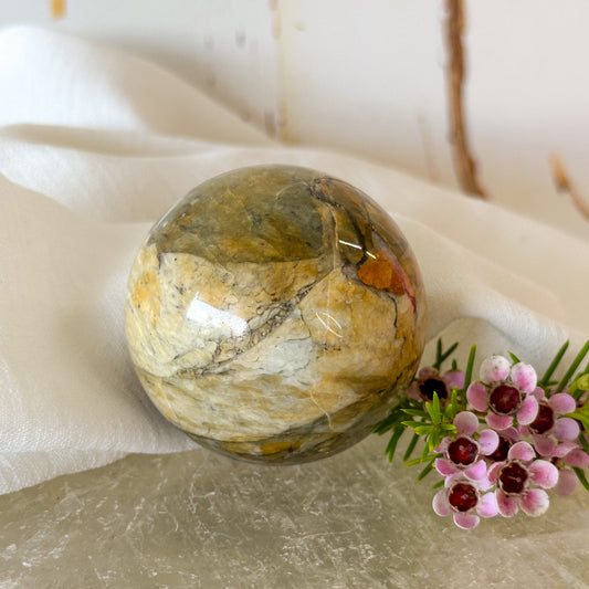 Blue Daud Jasper Sphere #688-Happily Zen