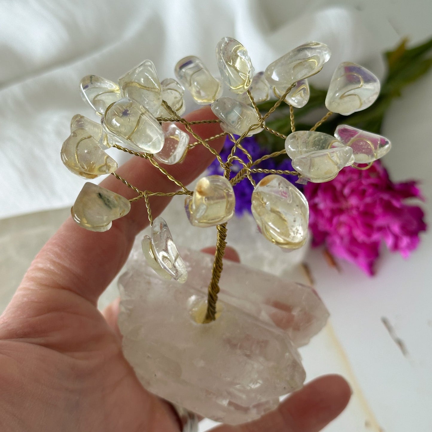 Clear Quartz Crystal Tree #748-Happily Zen