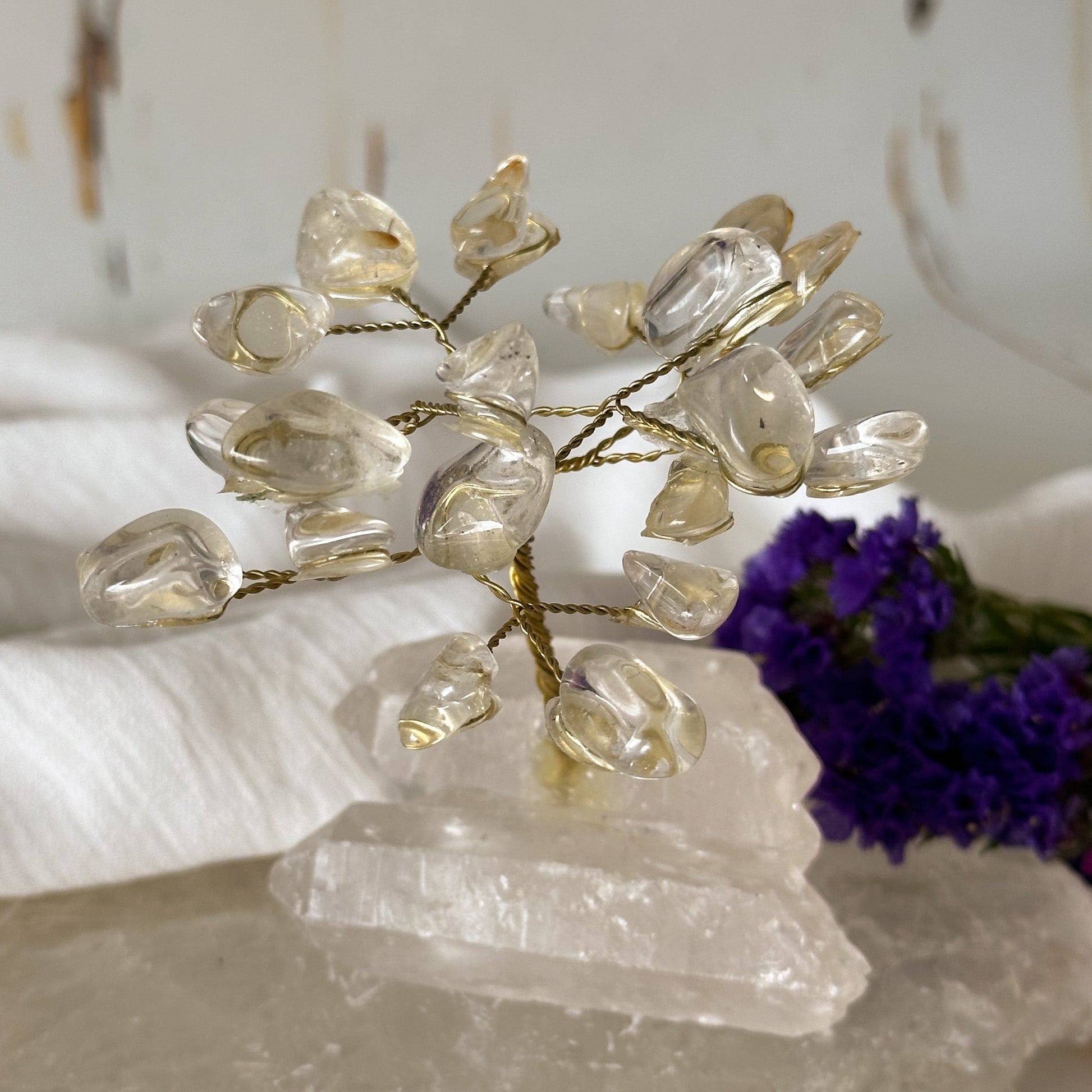 Clear Quartz Crystal Tree #748-Happily Zen