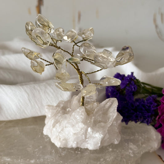 Clear Quartz Crystal Tree #749-Happily Zen