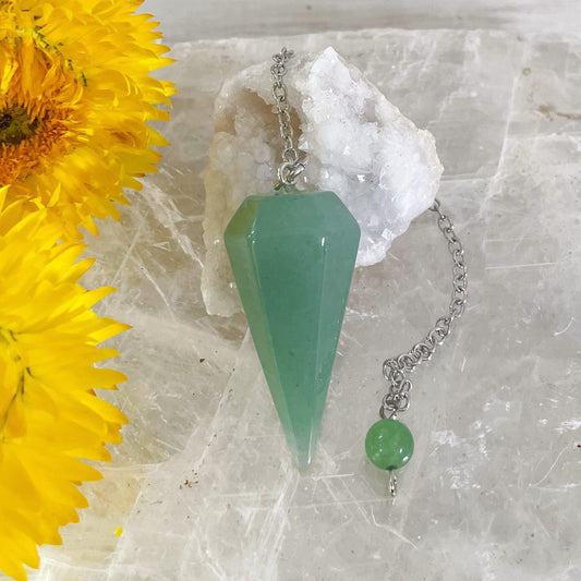 Green Aventurine Pendulum #293-Happily Zen