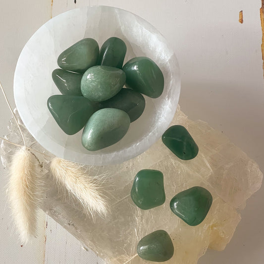 Green Aventurine Tumble Stone-Happily Zen