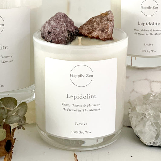 Lepidolite - Revive Candle-Happily Zen