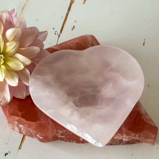 Mangano Calcite Heart Dish #845-Happily Zen