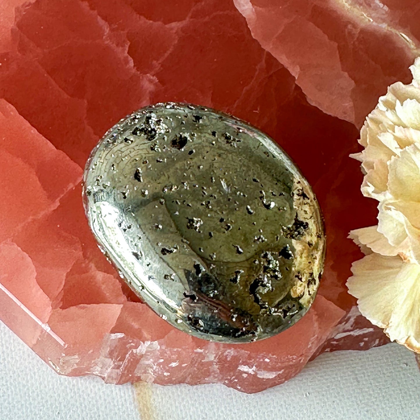 Pyrite Palm Stone #885-Happily Zen