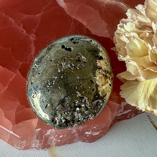 Pyrite Palm Stone #886-Happily Zen