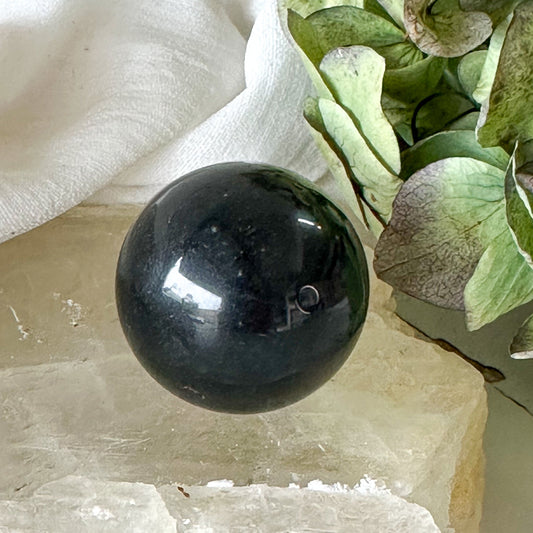 Rainbow Obsidian Sphere #935-Happily Zen