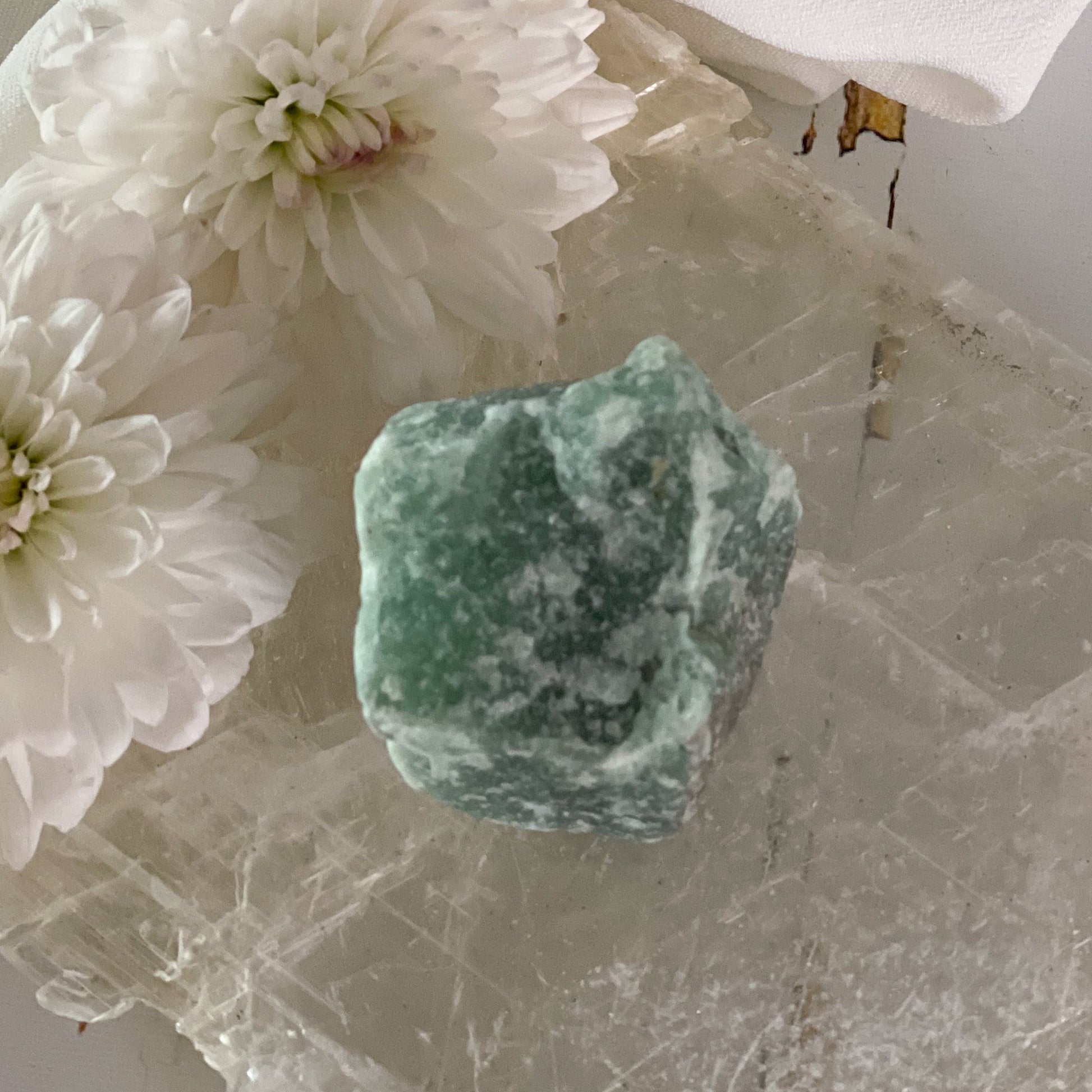 Raw Green Aventurine #396-Happily Zen