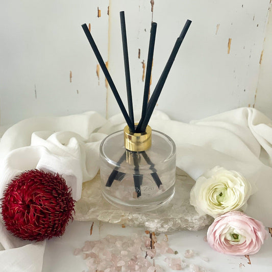 Rose and Clear Quartz Reed Diffuser-Happily Zen