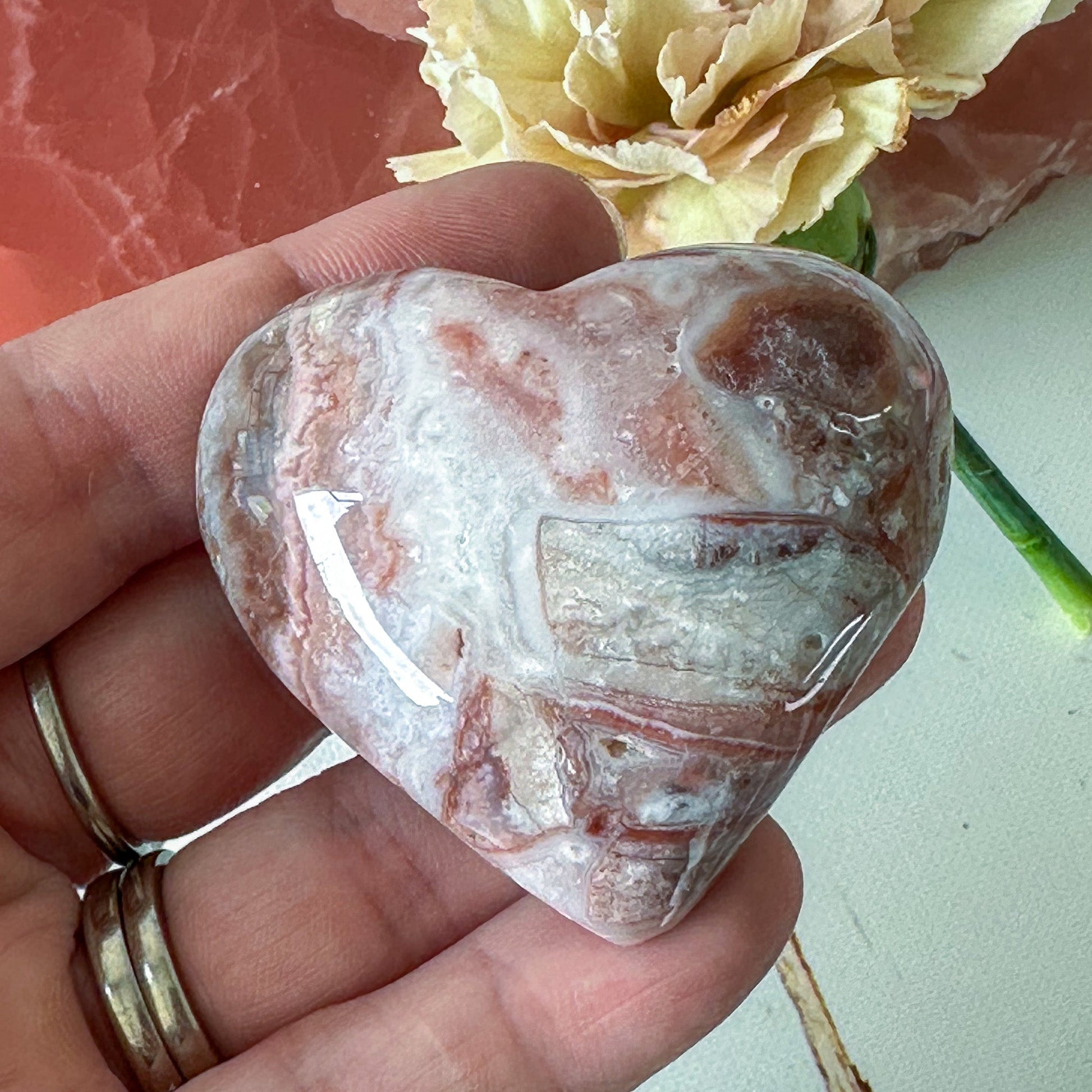 Rose Garden Jasper Heart #810-Happily Zen