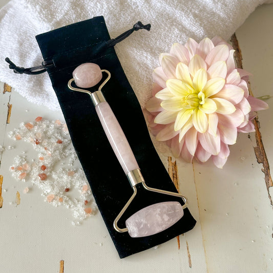 Rose Quartz Massage Roller-Happily Zen